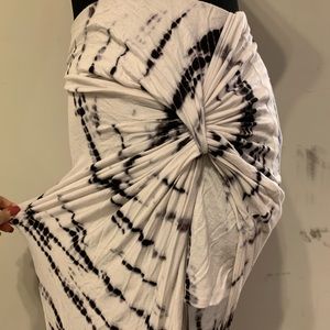 Tie-Dye side split skirt